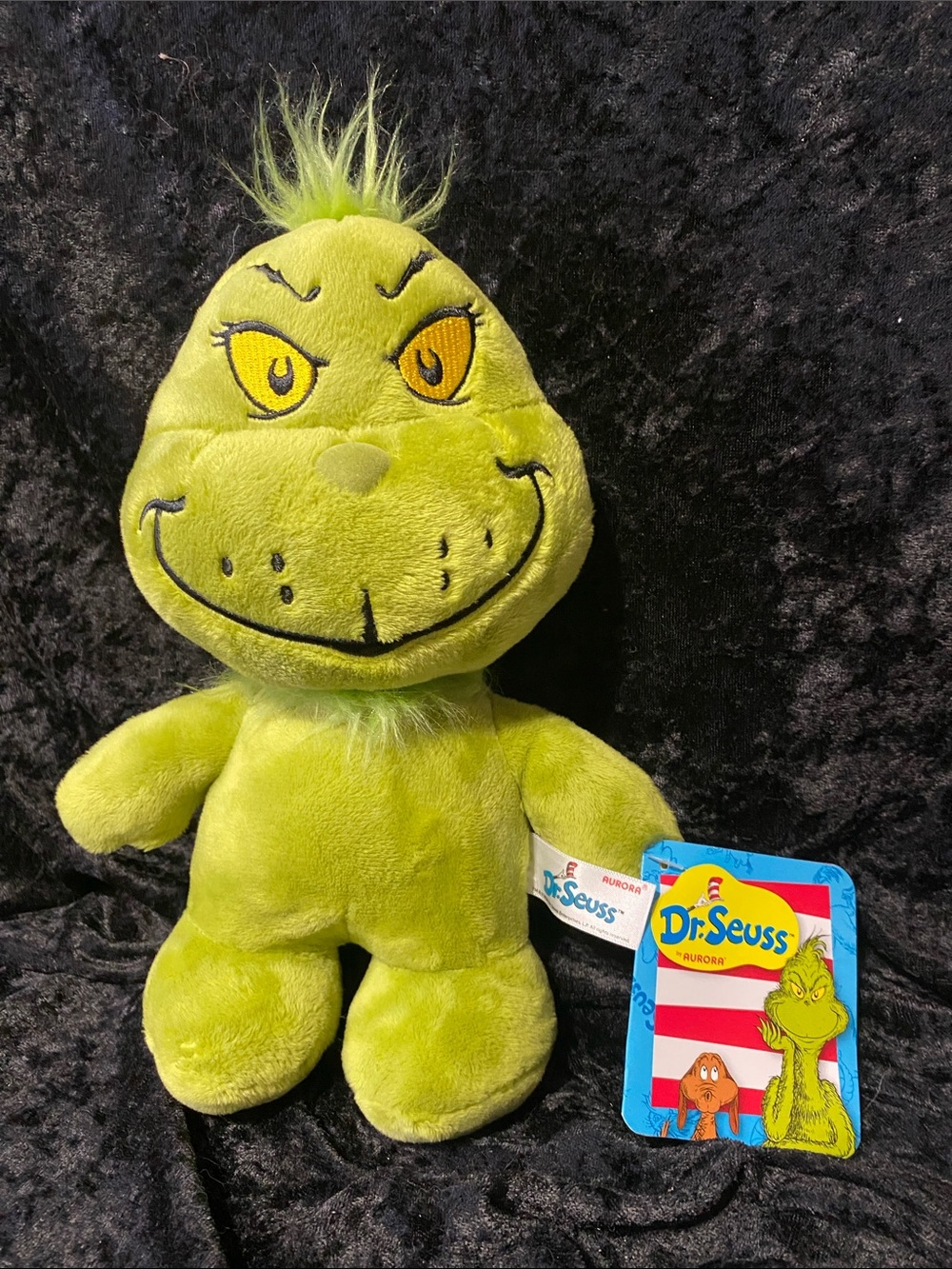 Dr. Seuss Grinch Plush - Bright Green with Yellow Eyes